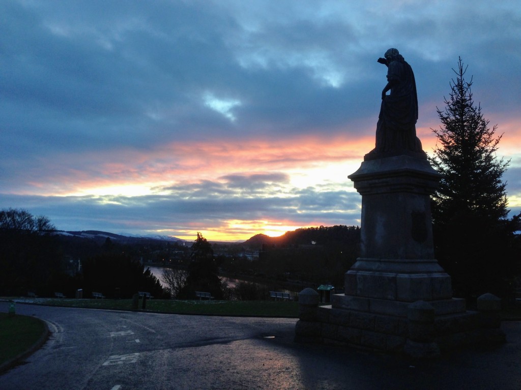 Inverness Scotland viewpoint sunset castle
