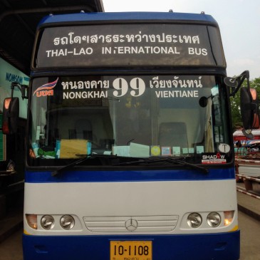 bus laos thailand nong khai vientiane friendship bridge border crossing